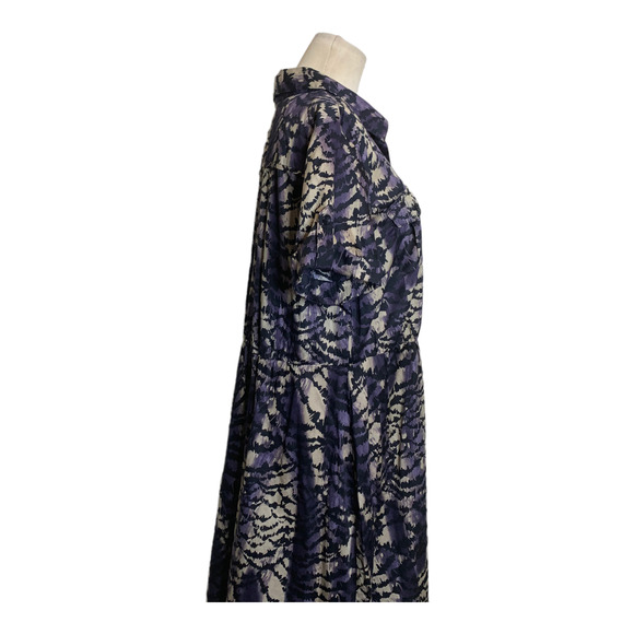 Alfani animal print multicolor short sleeves button mini dress size 14 - Picture 8 of 11